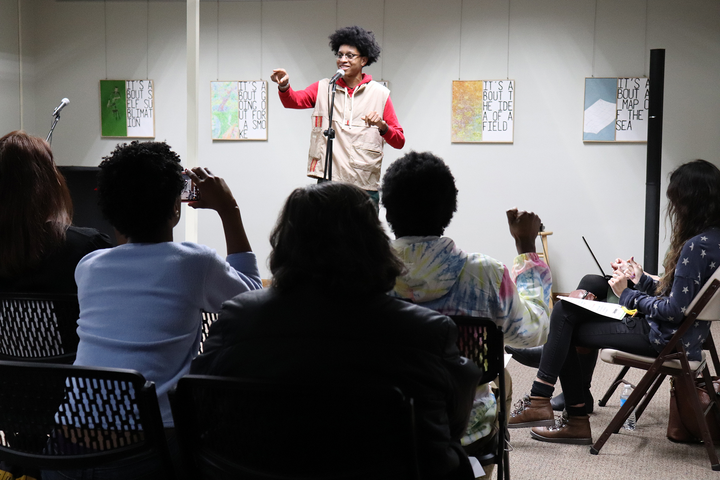 A community speaker addressing a group