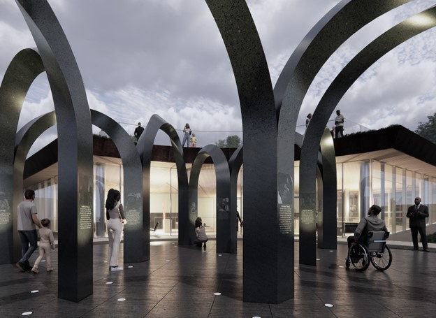 Rendering of memorial arches